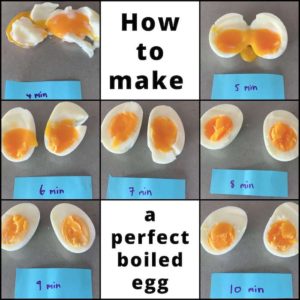 Boiled egg collage